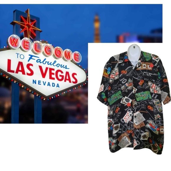 Las Vegas Hawaiian style shirt - Picture 1 of 8